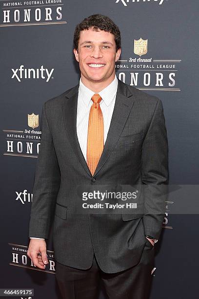 Defensive Player of the Year recipient, Carolina Panthers middle linebacker Luke Kuechly attends the 3rd Annual NFL Honors at Radio City Music Hall...