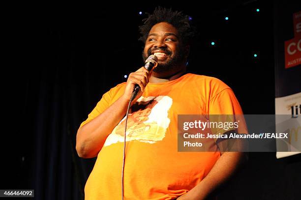 Comedian Ron Funches performs at The Undateable Comedy Tour during the 2015 SXSW Music, Film + Interactive Festival at Esther's Follies on March 15,...