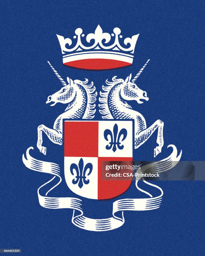 Wappen mit zwei Unicorns