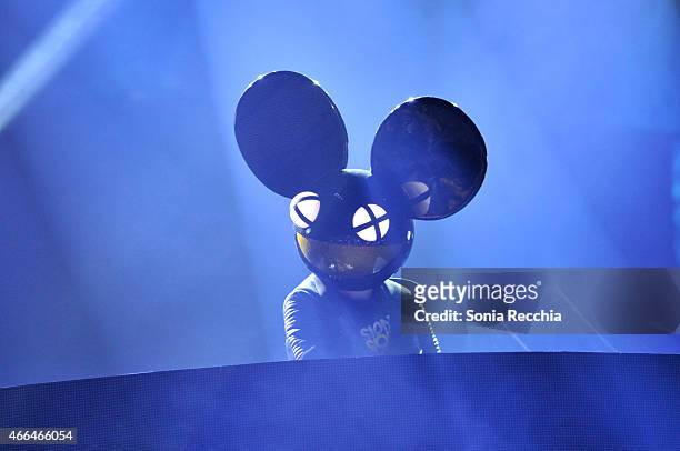 Deadmau5 performs at the 2015 JUNO Awards at FirstOntario Centre on March 15, 2015 in Hamilton, Canada.