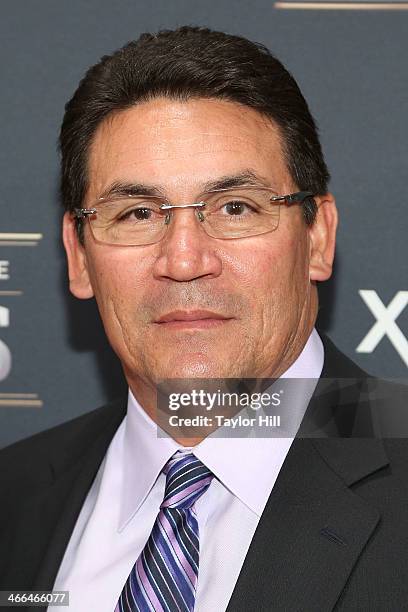 Coach of the Year recipient, Carolina Panthers coach Ron Rivera attends the 3rd Annual NFL Honors at Radio City Music Hall on February 1, 2014 in New...