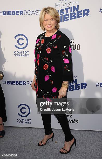 Martha Stewart attends the Comedy Central Roast Of Justin Bieber on March 14, 2015 in Los Angeles, California.