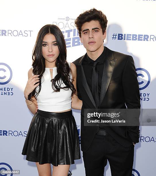 Madison Beer and Jack Gilinsky attend the Comedy Central Roast Of Justin Bieber on March 14, 2015 in Los Angeles, California.