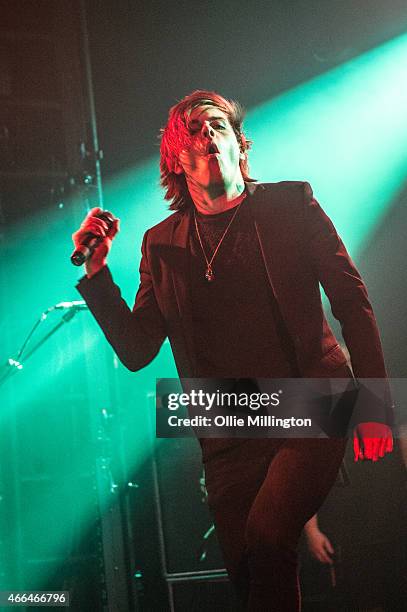 Kier Kemp of Fearless Vampire Killers performs on stage at Electric Ballroom on March 15, 2015 in London, United Kingdom.