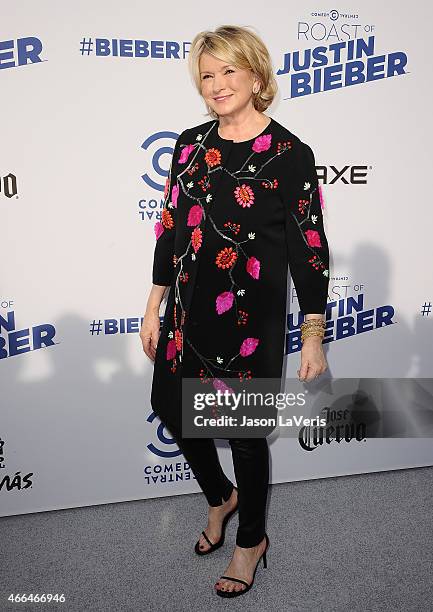 Martha Stewart attends the Comedy Central Roast Of Justin Bieber on March 14, 2015 in Los Angeles, California.