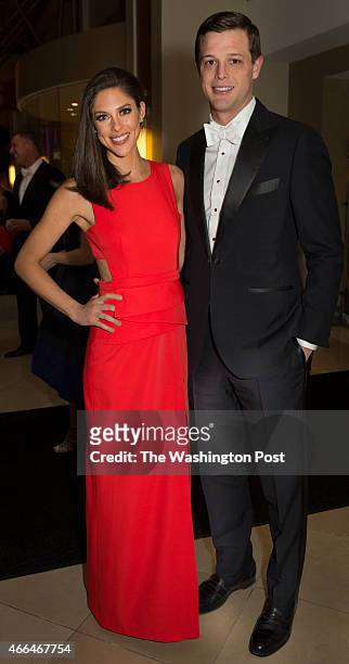 Abby Huntsman and Husband Jeffrey Livingston arrive at the Gridiron Club Dinner at the Renaissance Hotel in Washington, D.C. On March 14, 2015. The...