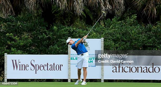 Rory McIlroy of Northern Ireland during the Ernie Els Els for Autism pro-am at the Old Palm CC on March 9, 2015 in West Palm Beach, Florida.