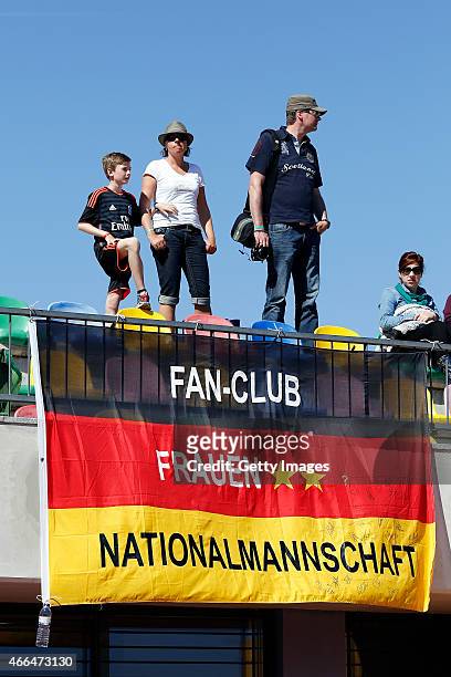 Fans during the Women's Algarve Cup 3rd place match between Sweden and Germany at Municipal Stadium Bela Vista on March 11, 2015 in Parchal, Portugal.