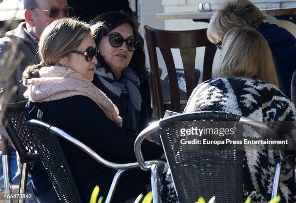Pepa Flores celebrates her 66th birthday with her sister Maria Victoria Flores are seen on January 28, 2015 in Malaga, Spai