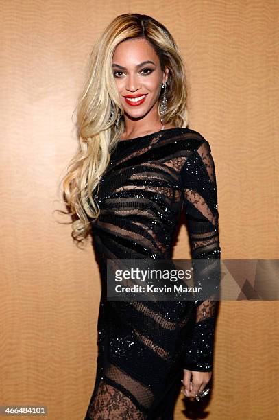 Entertainer Beyonce attends the DirecTV Super Saturday Night at Pier 40 on February 1, 2014 in New York City.