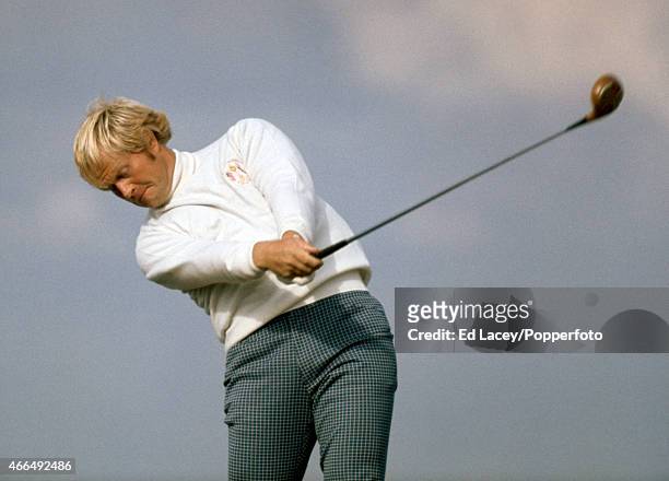 Jack Nicklaus of the United States in action during the Ryder Cup at the Muirfield Golf Club in Gullane, Scotland, circa September 1973.