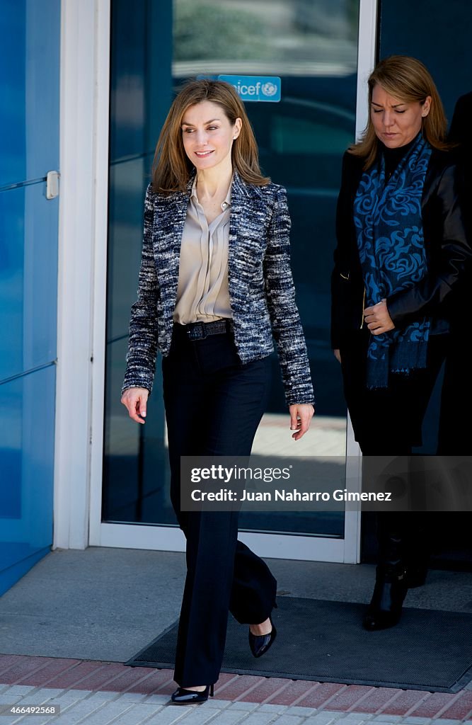 Queen Letizia of Spain Attends a Meeting With UNICEF Spain
