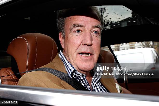 Jeremy Clarkson seen leaving his West London home on March 16, 2015 in London, England.