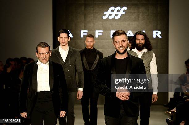 Models walk the runway at Affairs spring/winter 2015-2016 show during Mercedes Benz Fashion Week at the Istanbul Modern in Turkey on March 16,2015.