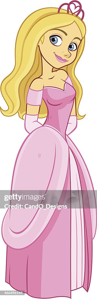Loira sorridente Princesa