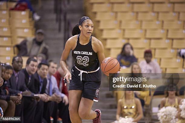 South Carolina A'ja Wilson in action vs Missouri at Mizzou Arena.Columbia, MO 1/15/2015CREDIT: David E. Klutho