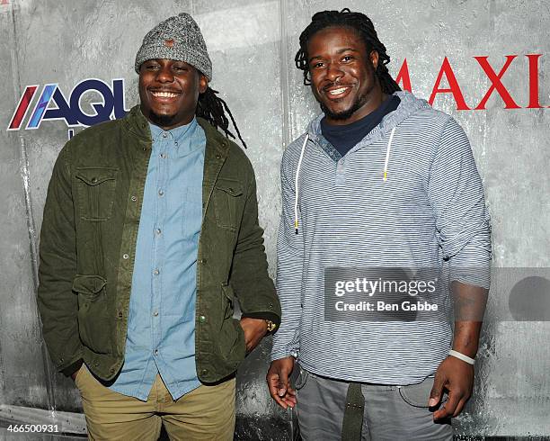 Professional football players Eddie Lacy and Denard Robinson attend MAXIM Magazine's "Big Game Weekend" Sponsored By AQUAhydrate on February 1, 2014...