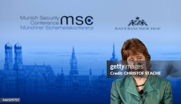 The European Union's High Representative for Foreign Affairs and Security Policy Catherine Ashton speaks during the 50th Munich Security Conference...