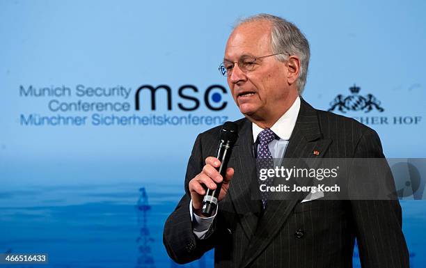 Wolfgang Ischinger, chairman and organizer of the 50th Munich Security Conference , speaks during the 50th Munich Security Conference in the...