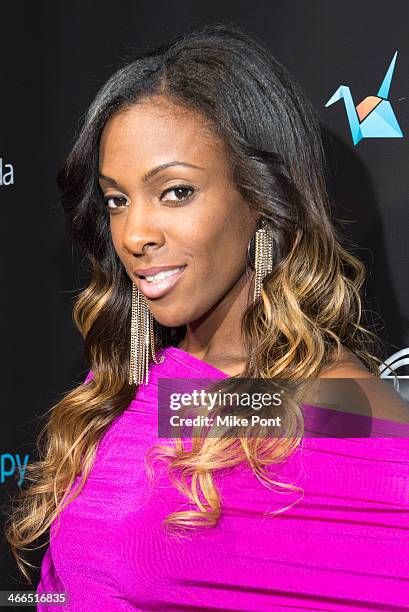 Olympic Athlete DeeDee Trotter attends the 11th Annual "Leather & Laces" Party at The Liberty Theatre on February 1, 2014 in New York City.