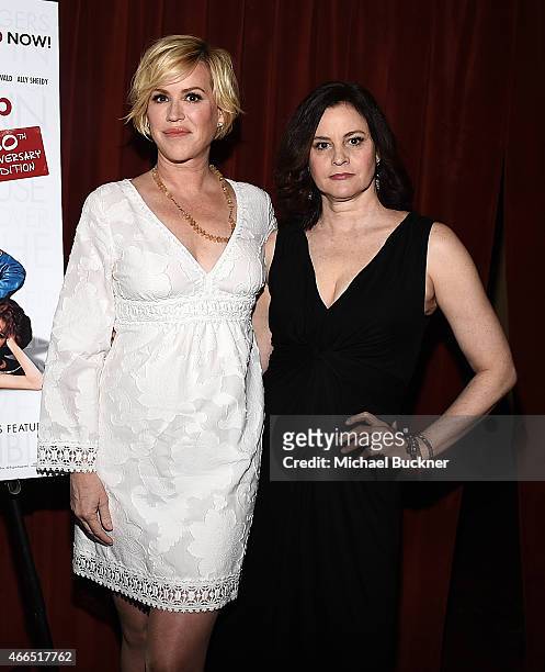 Actress Molly Ringwald and actress Ally Sheedy attend "The Breakfast Club" 30th Anniversary Restoration world premiere during the 2015 SXSW Music,...