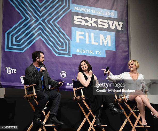 Aaron Sagers, actress Ally Sheedy and actress Molly Ringwald attend "The Breakfast Club" 30th Anniversary Restoration world premiere during the 2015...