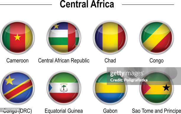 illustrations, cliparts, dessins animés et icônes de drapeaux-afrique centrale - drapeau camerounais
