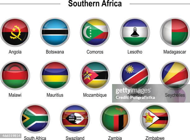 flags - southern africa - angola flag stock illustrations