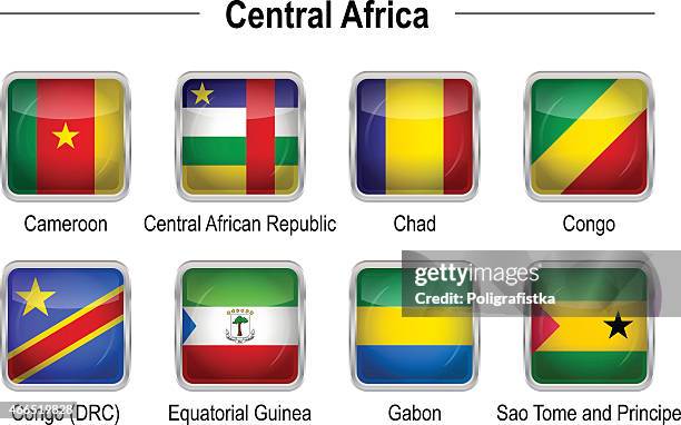 flags - central africa - equatorial guinea flag stock illustrations
