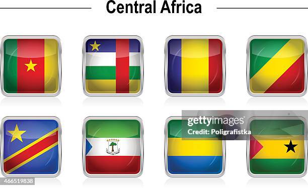 illustrations, cliparts, dessins animés et icônes de drapeaux-afrique centrale - drapeau camerounais