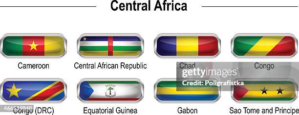 illustrations, cliparts, dessins animés et icônes de drapeaux-afrique centrale - drapeau camerounais