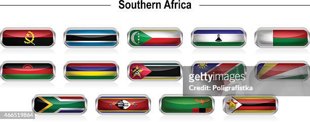 illustrations, cliparts, dessins animés et icônes de drapeaux-afrique du sud - eswatini
