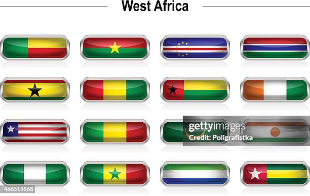 flags - west africa - flag of benin stock illustrations