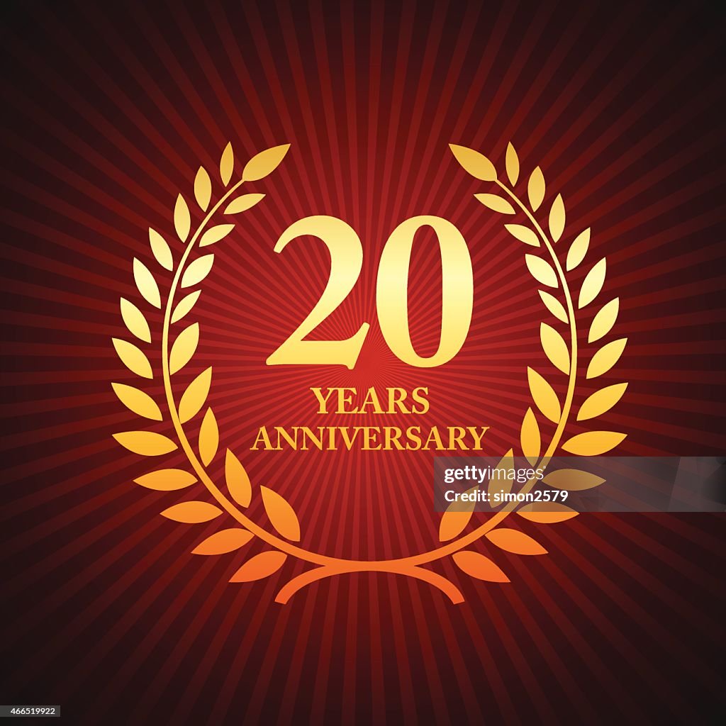 Twenty years Anniversary emblem