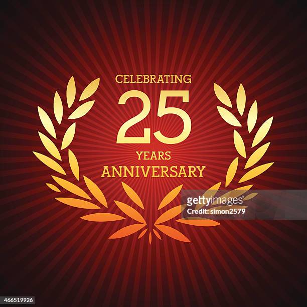 twenty five years anniversary emblem - 25 29 years 幅插畫檔、美工圖案、卡通及圖標