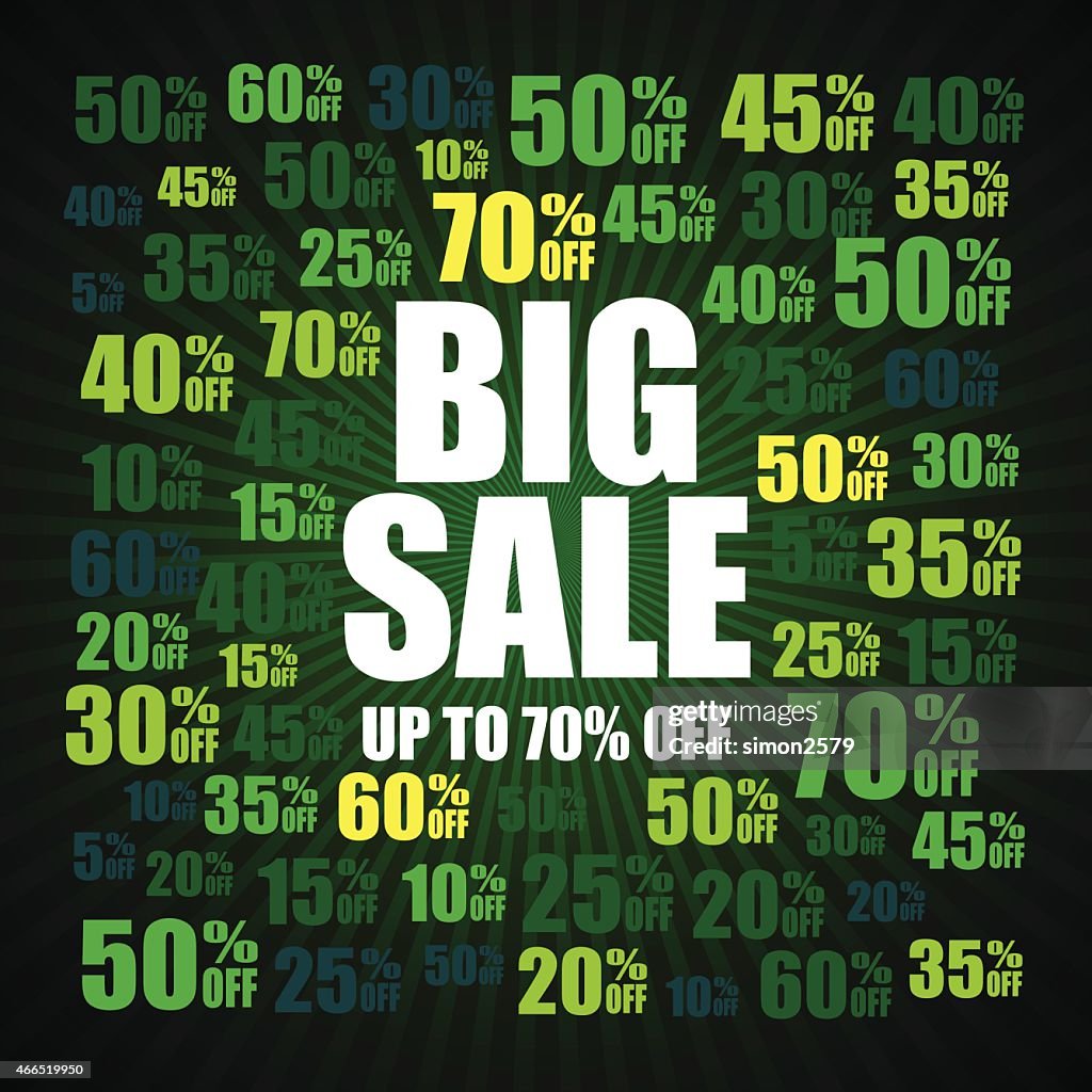 Sales Color:green Big Sale With Green Color Background High-Res Vector Graphic - Getty Images