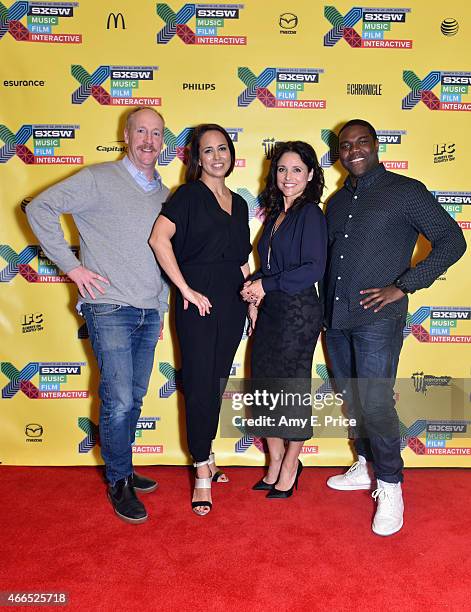 Actor Matt Walsh, Anne Fulenwider, Editor in Chief of Marie Claire and actors Julia Louis-Dreyfus and Sam Richardson attend 'The "VEEP" Speaks'...