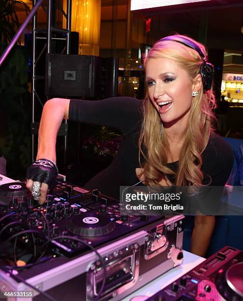 Paris Hilton DJ's at The Pool After Dark at Harrah's Resort on Saturday February 1, 2014 in Atlantic City, New Jersey.