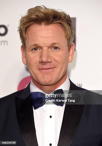 Gordon Ramsey attends the Elton John AIDS Foundation's 23rd annual Academy Awards Viewing Party at The City of West Hollywood Park on February 22,...