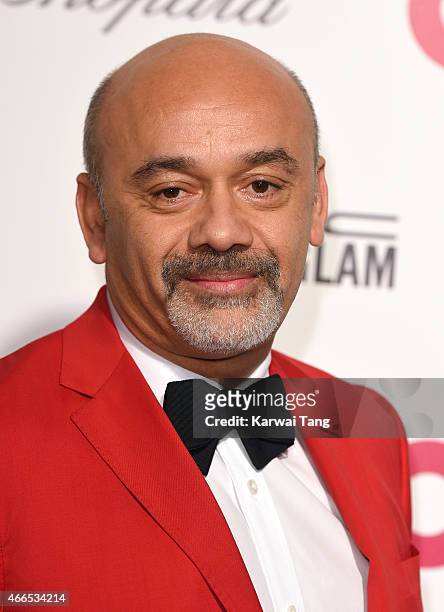 Christian Louboutin attends the Elton John AIDS Foundation's 23rd annual Academy Awards Viewing Party at The City of West Hollywood Park on February...