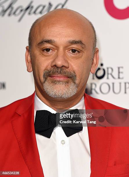 Christian Louboutin attends the Elton John AIDS Foundation's 23rd annual Academy Awards Viewing Party at The City of West Hollywood Park on February...