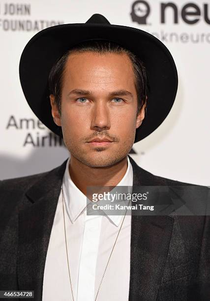 Jonas Myrin attends the Elton John AIDS Foundation's 23rd annual Academy Awards Viewing Party at The City of West Hollywood Park on February 22, 2015...