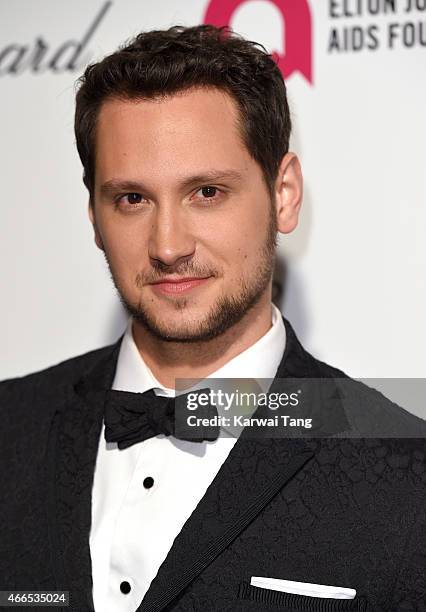 Matt McGorry attends the Elton John AIDS Foundation's 23rd annual Academy Awards Viewing Party at The City of West Hollywood Park on February 22,...