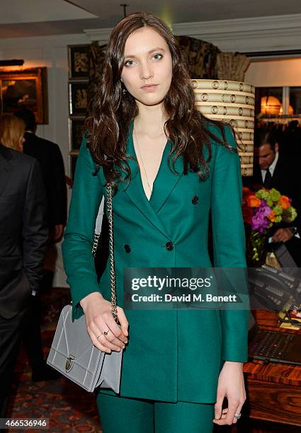 Matilda Lowther attends the "Dior And I" UK Premiere after party at Loulou's on March 16, 2015 in London, England.