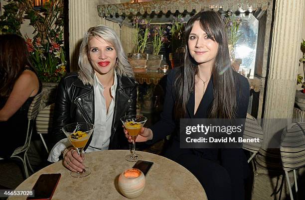 Pips Taylor and Lilah Parsons attend the "Dior And I" UK Premiere after party at Loulou's on March 16, 2015 in London, England.