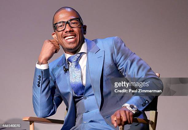 Nick Cannon speaks at Apple Store Soho Presents Meet The Author: Nick Cannon, "Neon Aliens Ate My Homework" at Apple Store Soho on March 16, 2015 in...