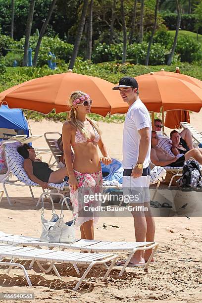 Paris Hilton and River Viiperi are seen on September 22, 2012 in Maui, Hawaii.