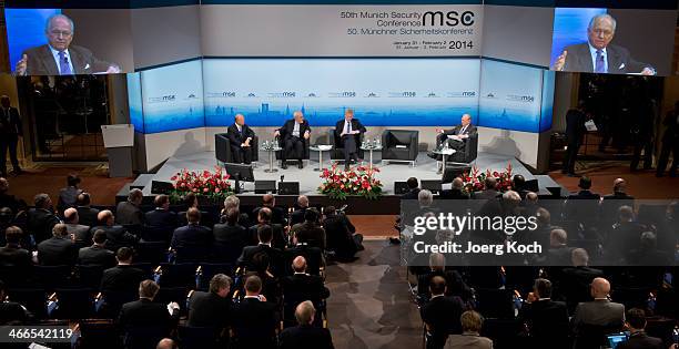Director General of the International Atomic Energy Agency Yukiya Amano, Iranian Foreign Minister Mohammed Javad Zarif, Swedish Foreign Minister Carl...