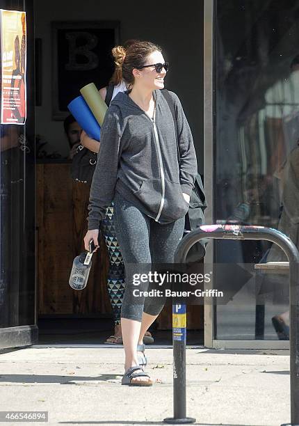 Mandy Moore is seen in Los Angeles on March 16, 2015 in Los Angeles, California.