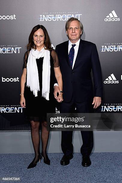Producers Lucy Fisher and Douglas Wick attend "The Divergent Series: Insurgent" New York premiere at Ziegfeld Theater on March 16, 2015 in New York...
